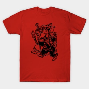 Krampus and Santa T-Shirt